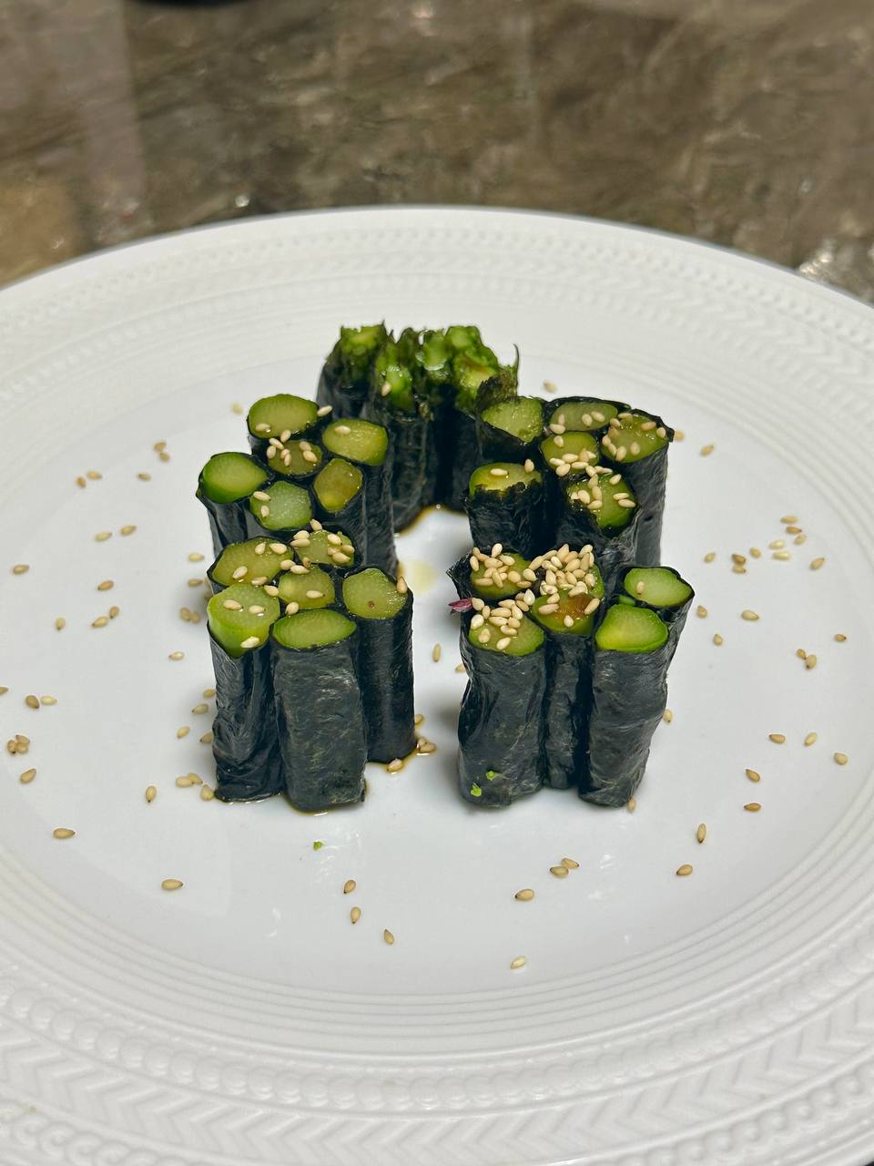 Jumbo Asparagus in a Sushi Wrapper