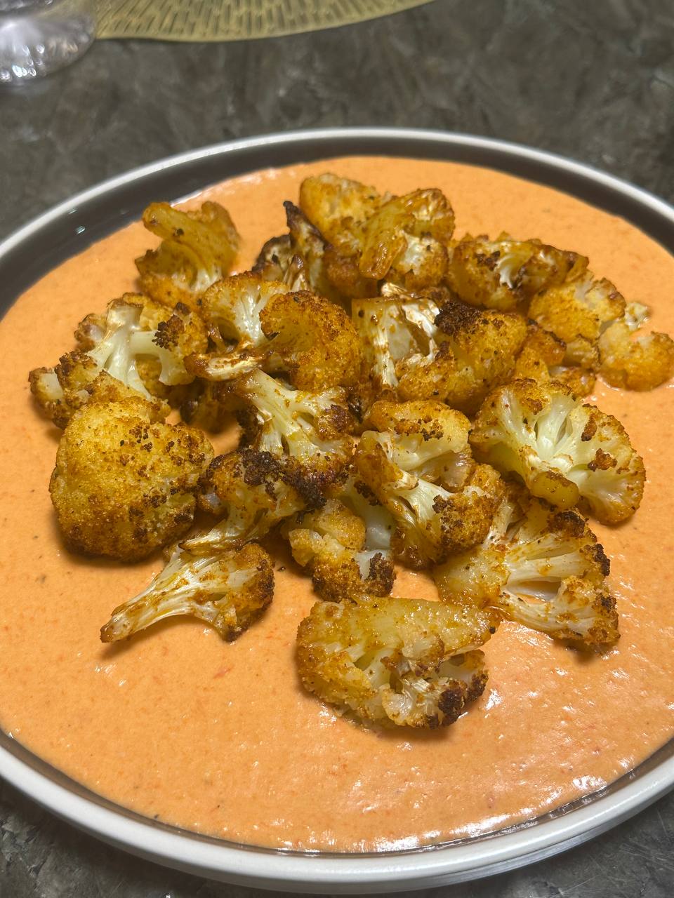 Baked Cauliflower in Chickpea Sauce